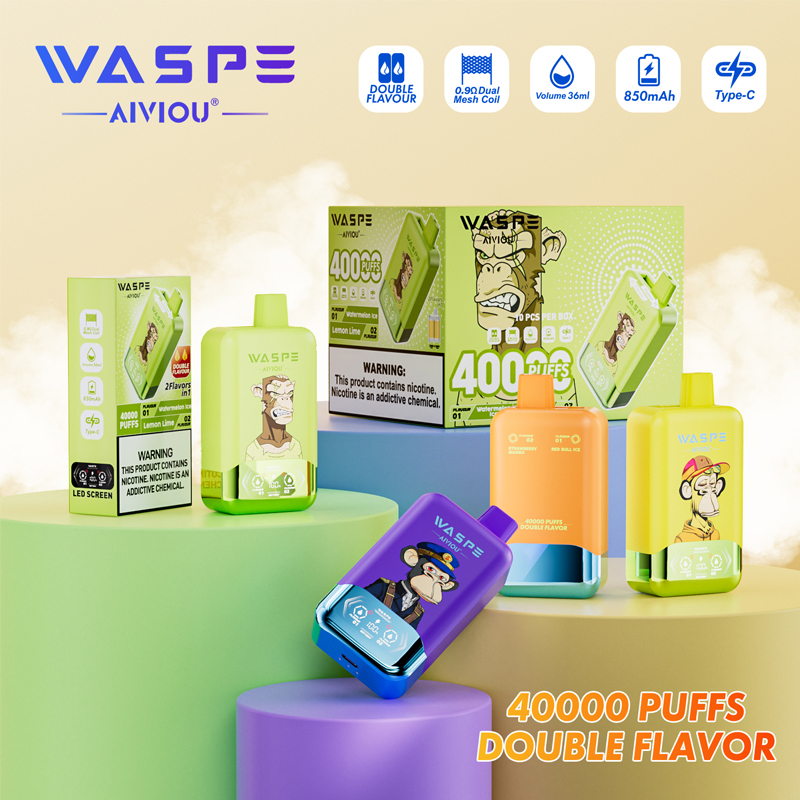 WASPE 40000 Puffs Vape Double Flavor Twins Disposable Wholesale
