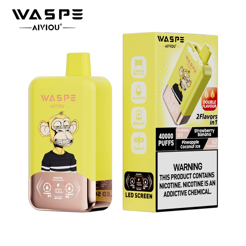 WASPE 40000 Puffs Rechargeable Disposable Vape with Type-C Port