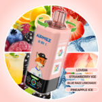 Airmez 8-in-1 160K 160000 Puffs Vape 60ml E-Liquid Capacity 4 Independent Tanks