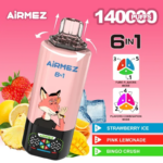 Airmez Fox 6-in-1 140K 140000 Puffs Adjustable Flavors System Pure Combination Modes