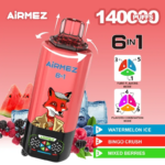 Airmez Fox 6-in-1 140K 140000 Puffs 45ml E Liquid 3 Independent Tanks