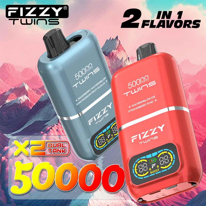 Fizzy Twins 50000 Puffs Dual Flavor 2-in-1 Vapes Wholesale and retail