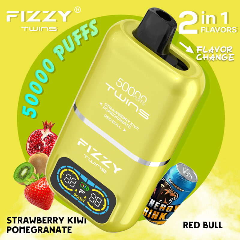 Fizzy Twins 50000 Puffs Dual Flavor E-Shisha
