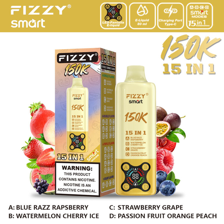 Fizzy Smart 150000 Puffs 150K 15 in 1 Bulk Disposable Vape Wholesale