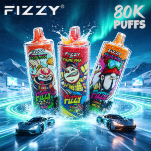 Fizzy Prime Max 80K Puffs bulk disposable vape with mesh coil and smart LED display