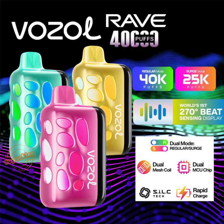 VOZOL RAVE 40000 Puffs 40K Vape EU Warehouse Instant Dispatch