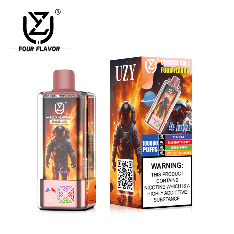 UZY Crystal 100K Puffs available in 0%, 2%, 3%, 5% nicotine options